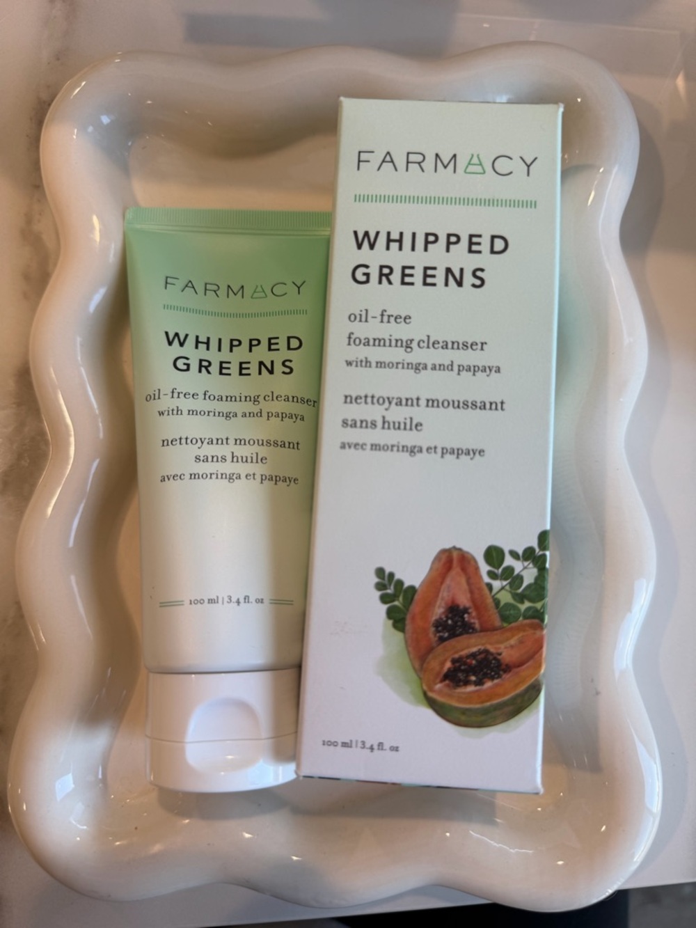 NIB Farmacy Whipped Greens Oil-Free Foaming Cleanser With Moringa and Papaya